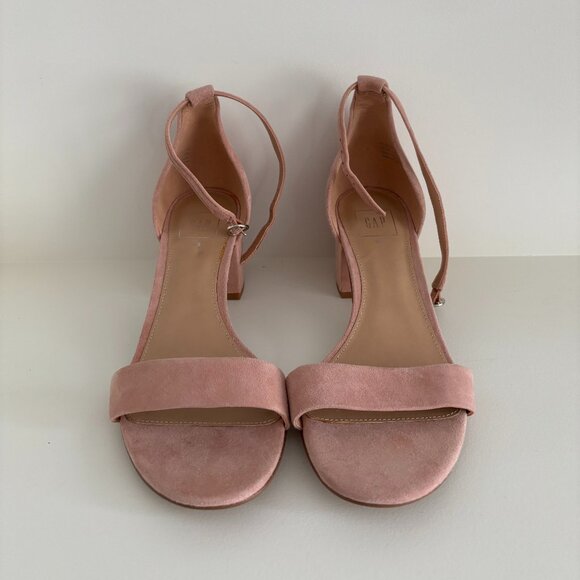 NW Gap light pink suede strappy sandals with 2 inch block heels (size 9.5) - Picture 1 of 5